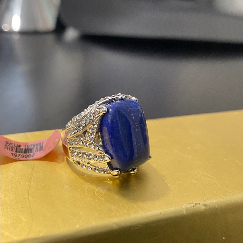 Blue Gemstone Silver Ring
